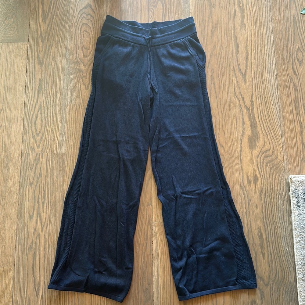 Lululemon knit type of fabric, relaxed fit, wide leg, lounge pants